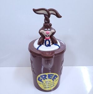 Vintage Nestle Quik Chocolate Brown Plastic Pitcher